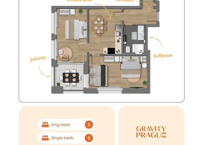 شقة Bright 2br - 5th Floor, Balcony, Free Parking By Gravity *