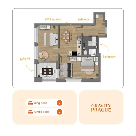 아파트 Bright 2br - 5th Floor, Balcony, Free Parking By Gravity *